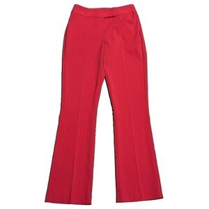 Bay vintage bootcut red pinstripe mid rise trousers dress pants size 10